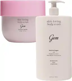 Coles Gem Skin Loving Body Wash 900mL or Body Scrub 510mL offer