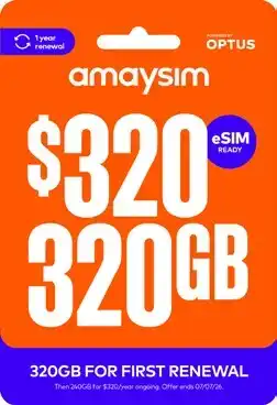 Coles amaysim $320 Starter Pack offer
