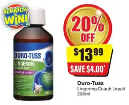 Chemist Discount Centre Lingering Cough Liquid offer