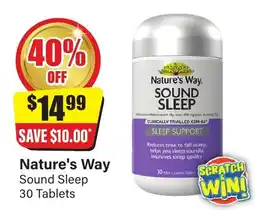 Chemist Discount Centre Nature's Way Sound Sleep 30 Tablets offer