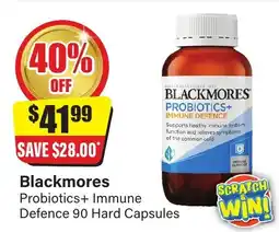 Chemist Discount Centre Blackmores Probiotics+ Immune Defence 90 Hard Capsules offer