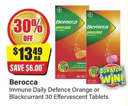 Chemist Discount Centre Berocca Immune Daily Defence Orange or Blackcurrant offer