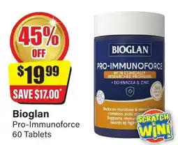 Chemist Discount Centre Bioglan Pro-Immunoforce 60 Tablets offer