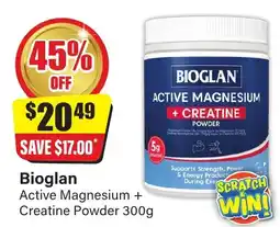 Chemist Discount Centre Bioglan Active Magnesium + Creatine Powder offer