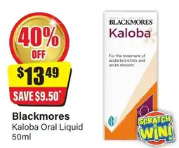 Chemist Discount Centre Blackmores Kaloba Oral Liquid offer