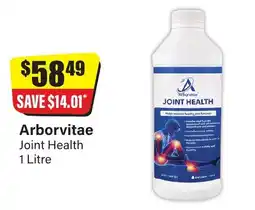 Chemist Discount Centre Arborvitae Joint Health offer