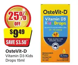 Chemist Discount Centre OsteVit-D Vitamin D3 Kids Drops offer