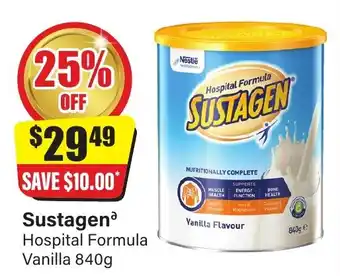 Chemist Discount Centre Sustagen Hospital Formula Vanilla offer