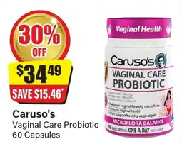 Chemist Discount Centre Caruso's Vaginal Care Probiotic 60 Capsules offer