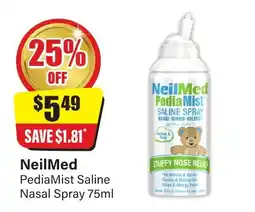 Chemist Discount Centre NeilMed PediaMist Saline Nasal Spray offer