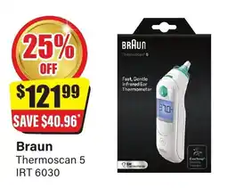 Chemist Discount Centre Braun Thermoscan 5 IRT 6030 offer