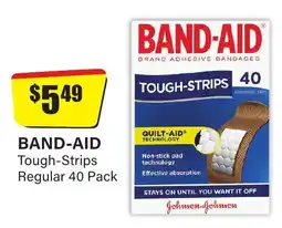 Chemist Discount Centre BAND-AID Tough-Strips Regular 40 Pack offer