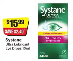 Chemist Discount Centre Systane Ultra Lubricant Eye Drops offer
