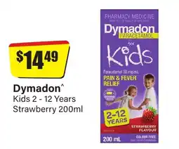 Chemist Discount Centre Dymadon Kids 2-12 Years Strawberry offer