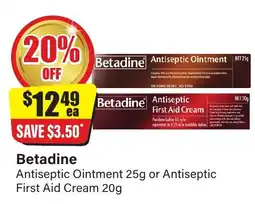 Chemist Discount Centre Betadine Antiseptic Ointment NET offer