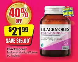 Chemist Discount Centre Blackmores Multivitamins for Women 90 Tablets offer