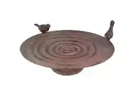 Ripple Cast Iron Bird Batch - Antique Rust