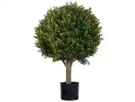 LivingStyles Artificial Red Day Leaf Ball Tree in Pot offer