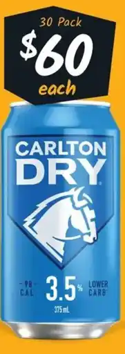 Cellarbrations Carlton Dry 3.5% Block Cans offer
