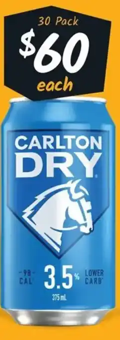Cellarbrations Carlton Dry 3.5% Block Cans offer