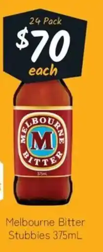 Cellarbrations Melbourne Bitter Stubbies offer
