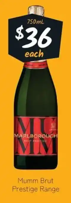 Mumm Brut Prestige Range