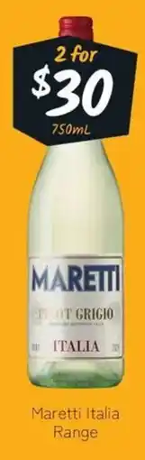 Cellarbrations Maretti Italia Range offer