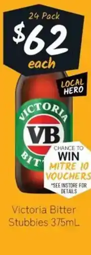 Cellarbrations Victoria Bitter Stubbies offer