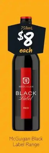 Cellarbrations McGuigan Black Label Range offer