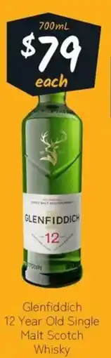 Cellarbrations Glenfiddich 12 Year Old Single Malt Scotch Whisky offer