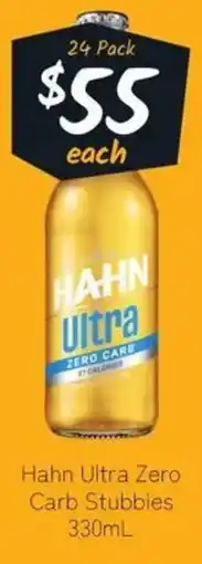 Cellarbrations Hahn Ultra Zero Carb Stubbies offer