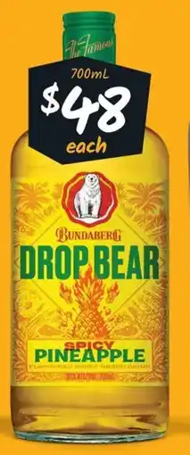Cellarbrations Bundaberg Drop Bear Spicy Pineapple Rum offer