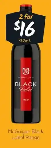 Cellarbrations McGuigan Black Label Range offer