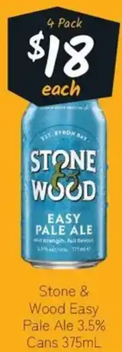 Cellarbrations Stone & Wood Easy Pale Ale 3.5% Cans offer