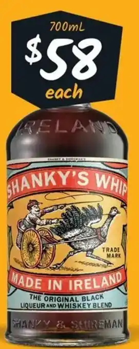Shanky's Whip Whiskey Liqueur