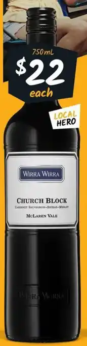 Wirra Wirra Church Block Range