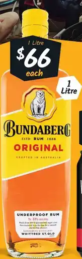 Cellarbrations Bundaberg Original Rum offer