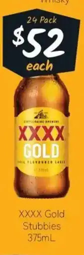 Cellarbrations XXXX Gold Stubbies offer
