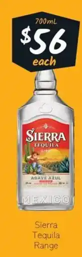 Cellarbrations Sierra Tequila Range offer