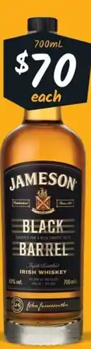 Cellarbrations Jameson Black Barrel Irish Whiskey offer