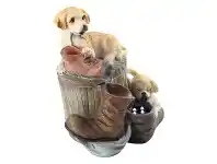 LivingStyles Twin Puppies Fountain - 25cm offer