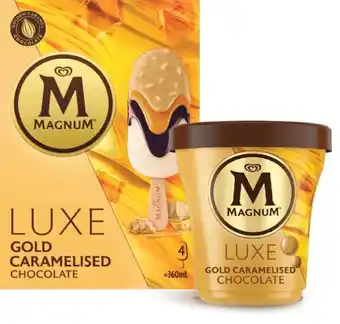 Coles Streets Magnum Luxe Sticks 4 Pack 360mL-372mL offer