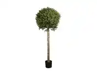 LivingStyles Artificial Red Day Leaf Ball Topiary Tree, 150cm offer
