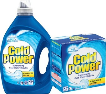 Coles Cold Power Laundry Liquid 1.8 Litre-2 Litre or Powder 2kg offer