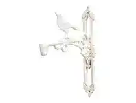 LivingStyles Singing Bird Cast Iron Side Mount Wall Hanger, Antique White offer