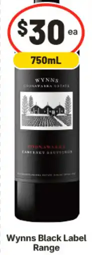 IGA Wynns Black Label Range offer
