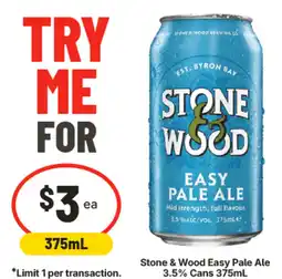 IGA Stone & Wood Easy Pale Ale 3.5% Cans offer
