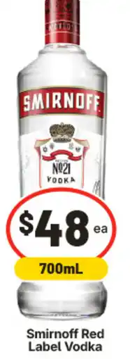 IGA Smirnoff Red Label Vodka offer