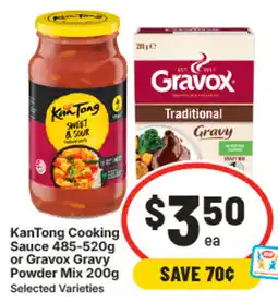 IGA KanTong Cooking Sauce or Gravox Gravy Powder Mix offer
