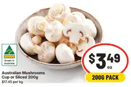IGA Australian Mushrooms Cup or Sliced offer